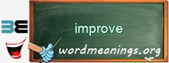 WordMeaning blackboard for improve